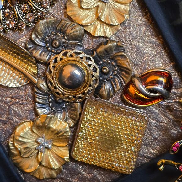 Handmade Framed Jewelry Art 8"W x 10"H - Picture 6 of 9